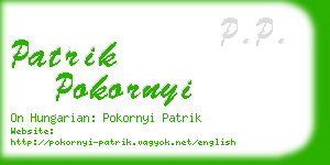 patrik pokornyi business card